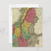 Dänemark, Schweden und Norwegen Postkarte (Vorne/Hinten)