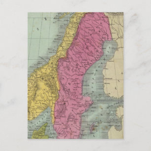 Dänemark Schweden und Norwegen Postkarte