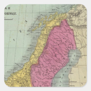 Dänemark Schweden und Norwegen Quadratischer Aufkleber