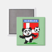 Dänemark Soccer Panda Magnet (Vorderseite/Rückseite)