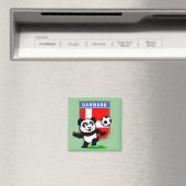 Dänemark Soccer Panda Magnet (In Situ (Geschirrspüler))