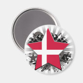Dänemark Star Magnet (Vorderseite/Rückseite)