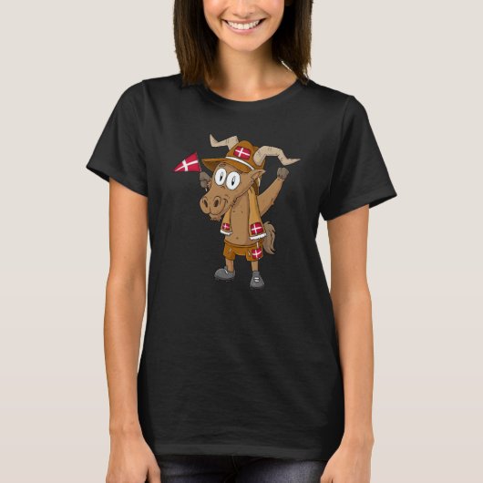 Dänemark Steinbock Fan T-Shirt (Vorderseite)