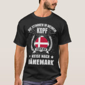 Dänemark Stimmen Urlaub Fanö Reise T-Shirt (Vorderseite)