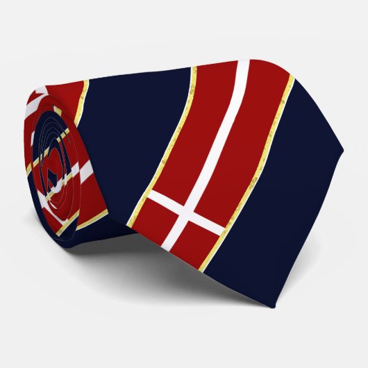 Dänemark stripes Flagge Krawatte (Gerollt)