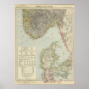 Dänemark, Südnorwegen Poster