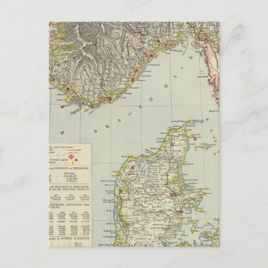 Dänemark, Südnorwegen Postkarte (Vorderseite)