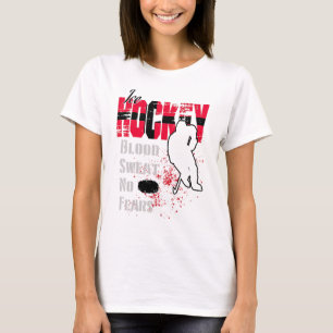Dänemark Supporter Blood Sweat No Ängste Eishockey T-Shirt