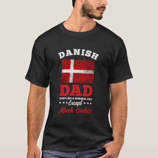 Dänemark Tag der Flaggenflaggen dänischer Vater T-Shirt (Vorderseite)