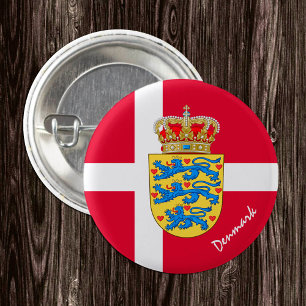 Dänemark-Taste, patriotische dänische Flaggenmode Button