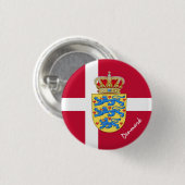 Dänemark-Taste, patriotische dänische Flaggenmode Button (Vorne & Hinten)