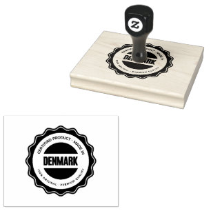 DÄNEMARK Text Gefertigt Aus Zertifizierter Premium Gummistempel