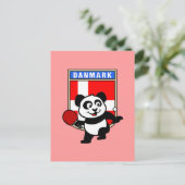 Dänemark Tischtennis Panda Postkarte (Stehend Vorderseite)
