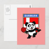 Dänemark Tischtennis Panda Postkarte (Vorne/Hinten)