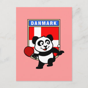 Dänemark Tischtennis Panda Postkarte