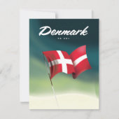 Dänemark "To ski" Reiseplakat (Vorderseite)