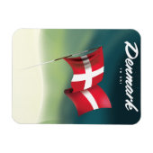 Dänemark "To ski" Reiseplakat Magnet (Horizontal)