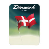 Dänemark "To ski" Reiseplakat Magnet (Vertikal)