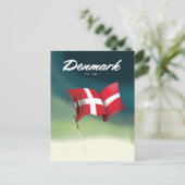 Dänemark "To ski" Reiseplakat Postkarte (Stehend Vorderseite)