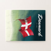 Dänemark "To ski" Reiseplakat Puzzle (Horizontal)