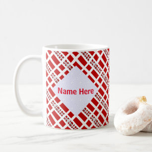 Dänemark und Dänische Flagge Kachel personalisiert Kaffeetasse