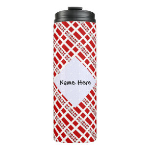 Dänemark und Dänische Flagge Kacheln Personalisier Thermosbecher