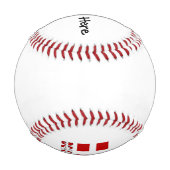 Dänemark und dänische Flagge mit Ihrem Namen Baseball (Rückseite)