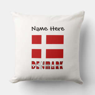 Dänemark und Dänische Flagge Personalisiert Kissen