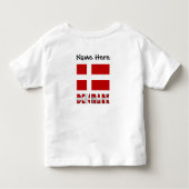 Dänemark und dänische Flagge Personalisiertes Klei Kleinkind T-shirt (Rückseite)