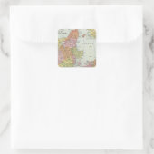Dänemark und Island Quadratischer Aufkleber (Tasche)