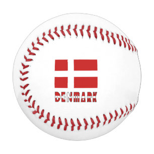 Dänemark und personalisierte dänische Flagge Baseball