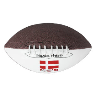 Dänemark und personalisierte dänische Flagge Football