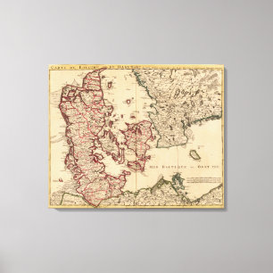Dänemark und Schweden Leinwanddruck