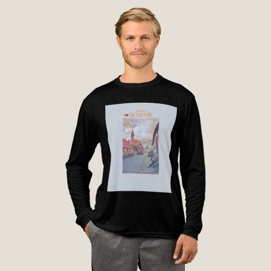 Dänemark Urlaub Tri-Blend Shirt (Volle Vorderseite)