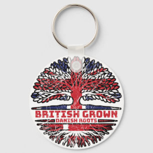 Dänemark Vereinigtes Königreich British Tree Schlüsselanhänger