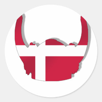Dänemark Viking Dansk Helmet Runder Aufkleber