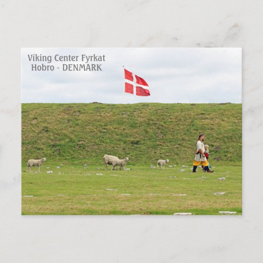 Dänemark, Viking Land Fyrkat Postcard! Postkarte (Vorderseite)