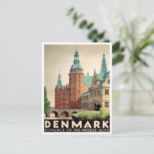 Dänemark Vintage Reise Postkarte (Stehend Vorderseite)