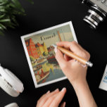 Dänemark Vintage Travel Poster kundenspezifisch<br><div class="desc">Senden Sie eine stilvolle Nachricht mit dieser Postkarte, die ein Vintages dänisches Reiseplakat enthält. Diese Postkarte hebt eine farbenfrohe Hafenszene mit klassischer skandinavischer Architektur und charmanten Booten hervor und erweckt den Charme der alten Welt in Europa. Ideal zum Verschicken, Sammeln oder Darstellen als Wandkunst, ist es eine ideale Wahl für...</div>