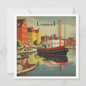 Dänemark Vintage Travel Poster kundenspezifisch (Vorderseite)