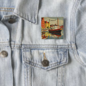 Dänemark Vintage Travel Poster kundenspezifisch Button (Beispiel)