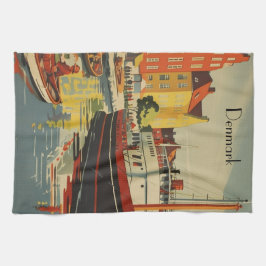 Dänemark Vintage Travel Poster kundenspezifisch Geschirrtuch