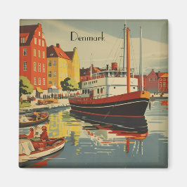 Dänemark Vintage Travel Poster kundenspezifisch Magnet