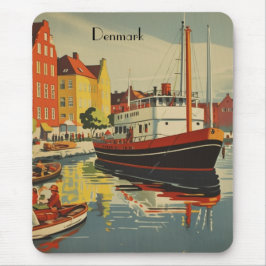 Dänemark Vintage Travel Poster kundenspezifisch Mousepad