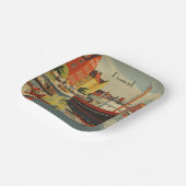 Dänemark Vintage Travel Poster kundenspezifisch Pappteller (Gewinkelt)