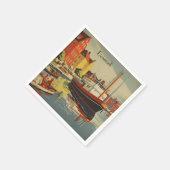 Dänemark Vintage Travel Poster kundenspezifisch Serviette (Ecke)