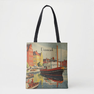 Dänemark Vintage Travel Poster kundenspezifisch Tasche