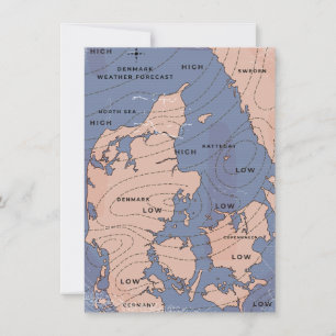 Dänemark Vintage Wettervorhersage