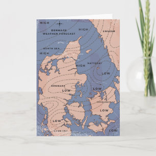 Dänemark Vintage Wettervorhersage Einladung