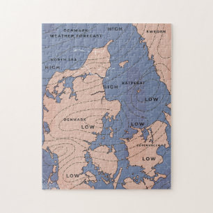 Dänemark Vintage Wettervorhersage Puzzle